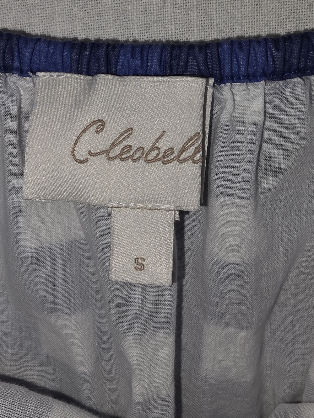 Cleobella Patrice Midi Dress Small Blue White Gingham Organic Cotton Pockets - Picture 9 of 12